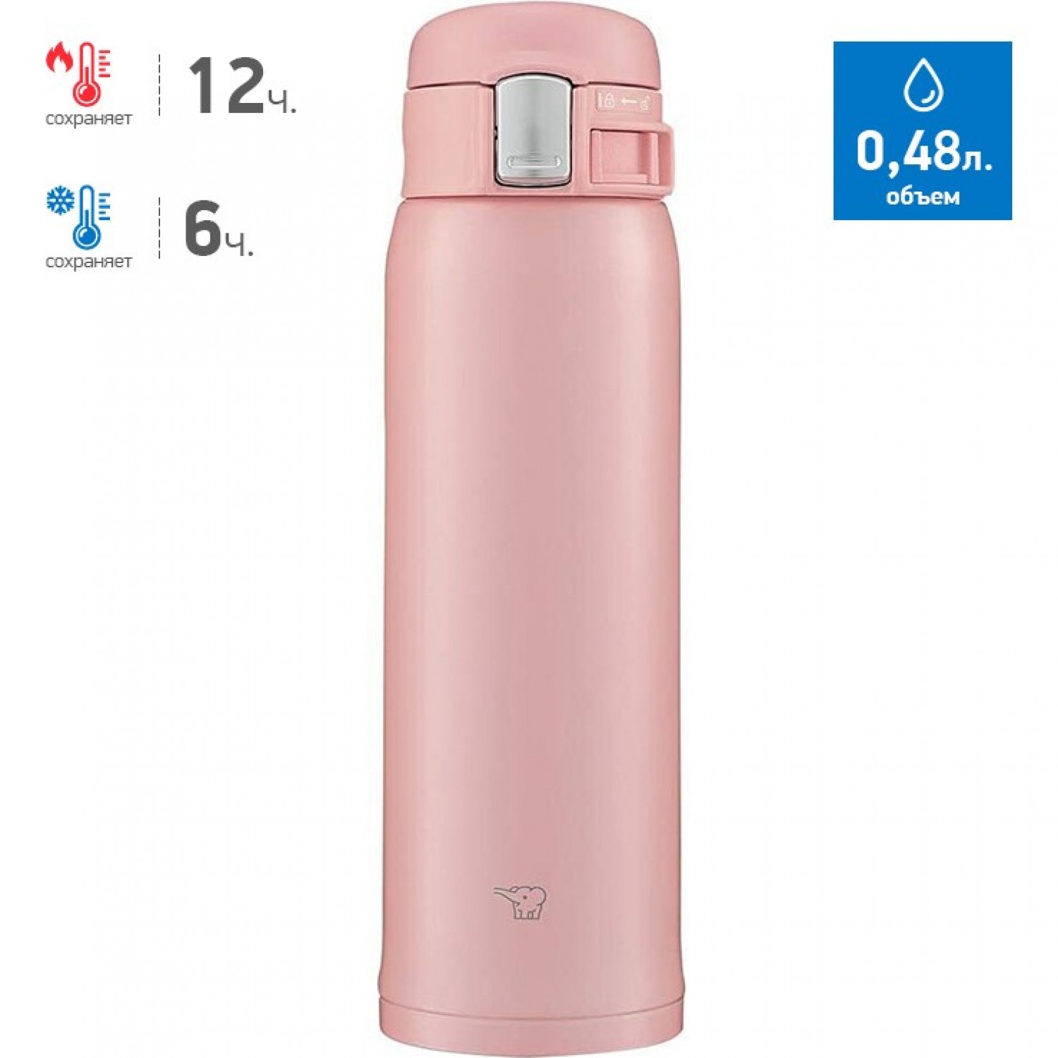 Zojirushi Stainless Steel Mug 480ml Pink Sm-Sf48-Pa